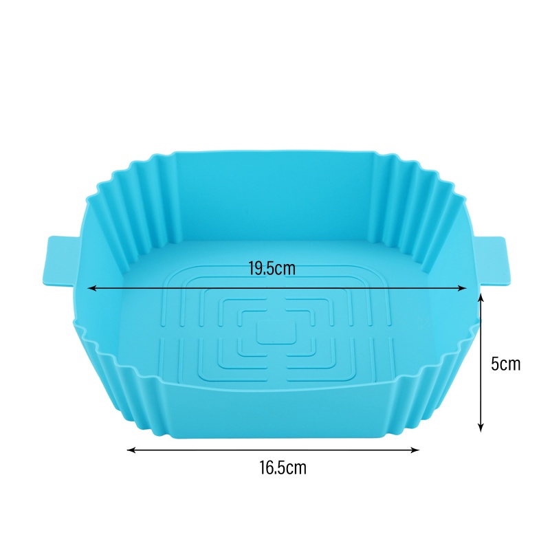 1 Pc Nampan Air Fryer Bentuk Persegi Bahan Silikon Dapat Digunakan Kembali Untuk Dapur