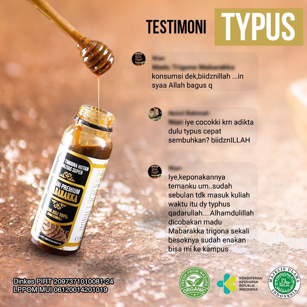 Madu Trigona Hutan Mabarakka Asli Berkualitas Banyak Khasiat Indonesia