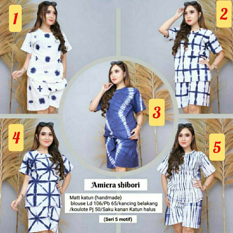 Home Set, Pakaian Rumahan Wanita, Set Baju Motif