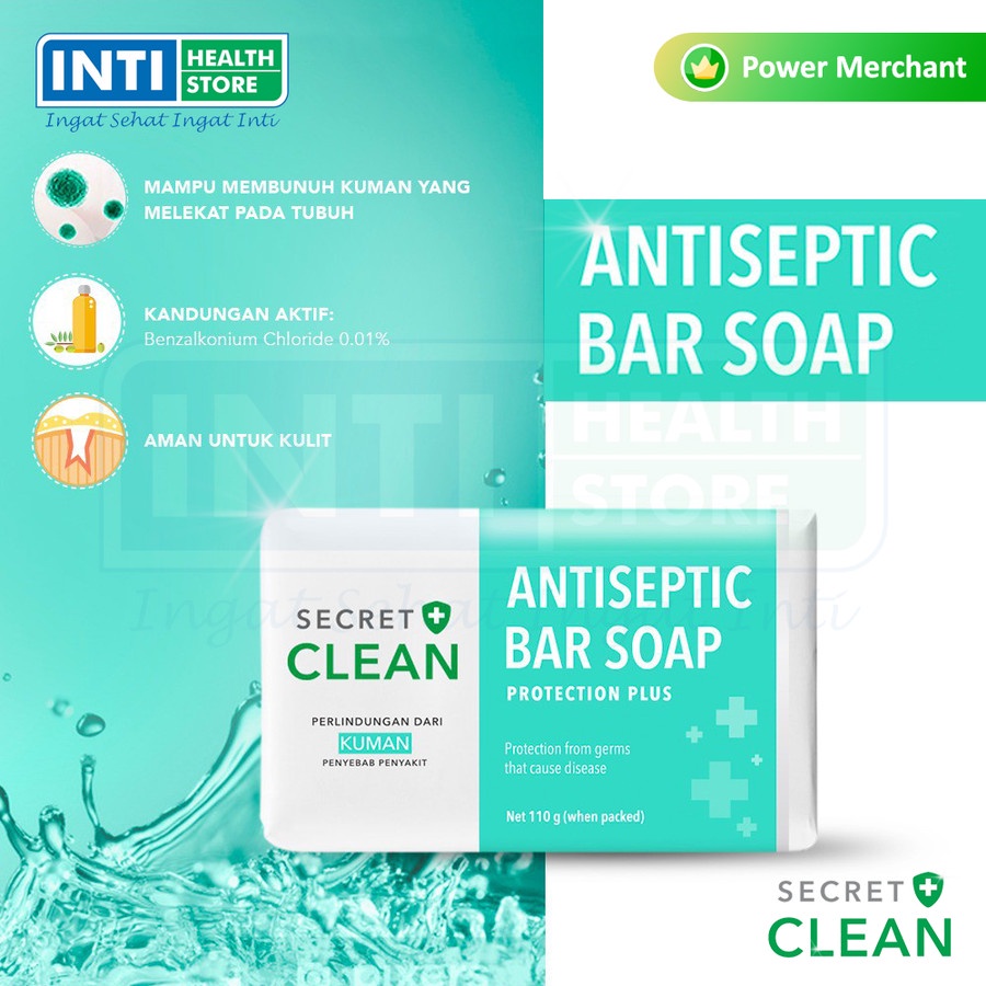 Secret Clean | Antiseptic Bar Soap 110 gr | Sabun Batang Antiseptik