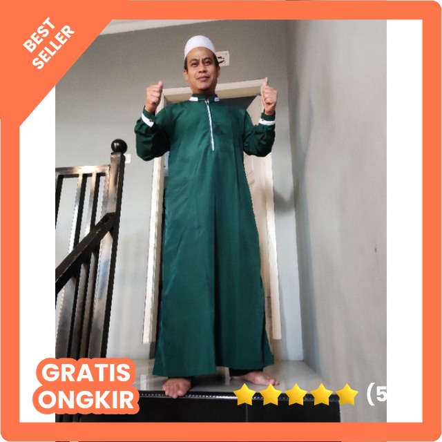 jubah pria manset- koko jubah pria muslim,jubah pria dewasa, gamis pria dewasa-fashion muslim-baju koko lengan panjang-jubah termurah-jubah alharomain-baju jubah muslim-3