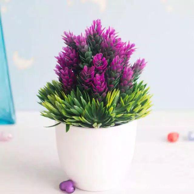 NM349 Bunga plastik / Pajangan bunga Artifisial / motif nanas buatan/Vas Bulat-Ungu