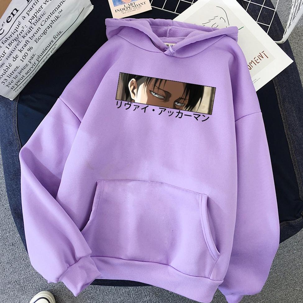 [PRODUK QFKNT] Sweater Hoodie Anime AOT Levi Ackerman Jaket Pria/Wanita/Remaja/Dewasa AOT Levi Acker