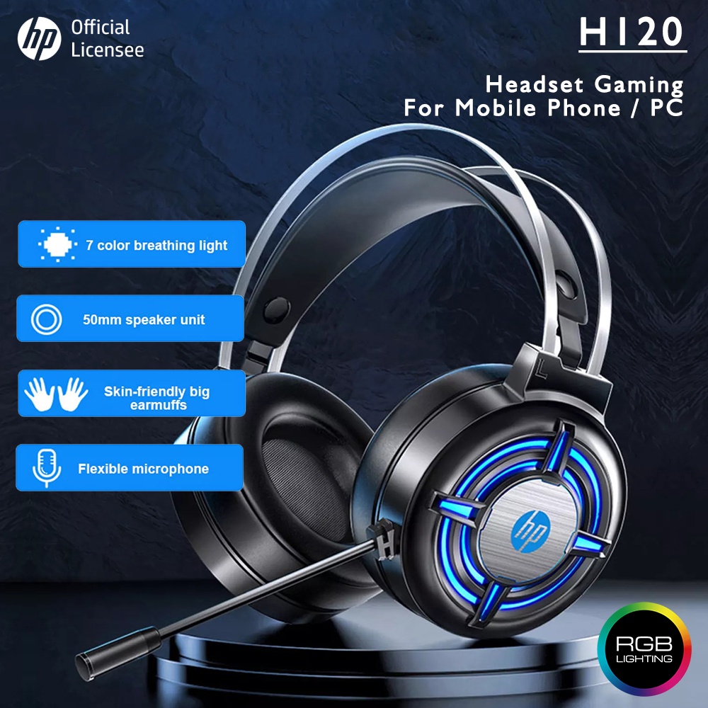 Jual Headset Gaming HP H120 Diameter Speaker 50mm / Koneksi 2x Jack 3