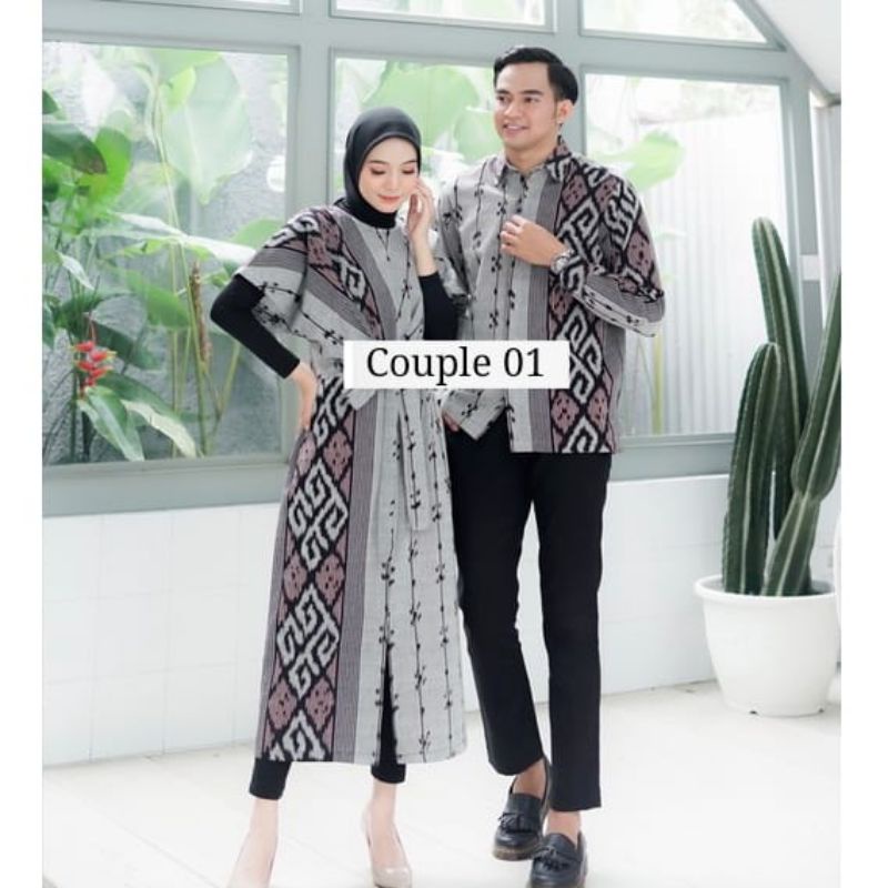 READY STOCK - Baju tenun couple - baju tenun - couple tenun - baju prewedding - dress kondangan couple