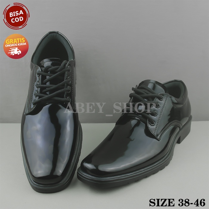 Sepatu Pantofel Pria pantofel hitam kilap tali ikat pantofel kerja kantor pria formal