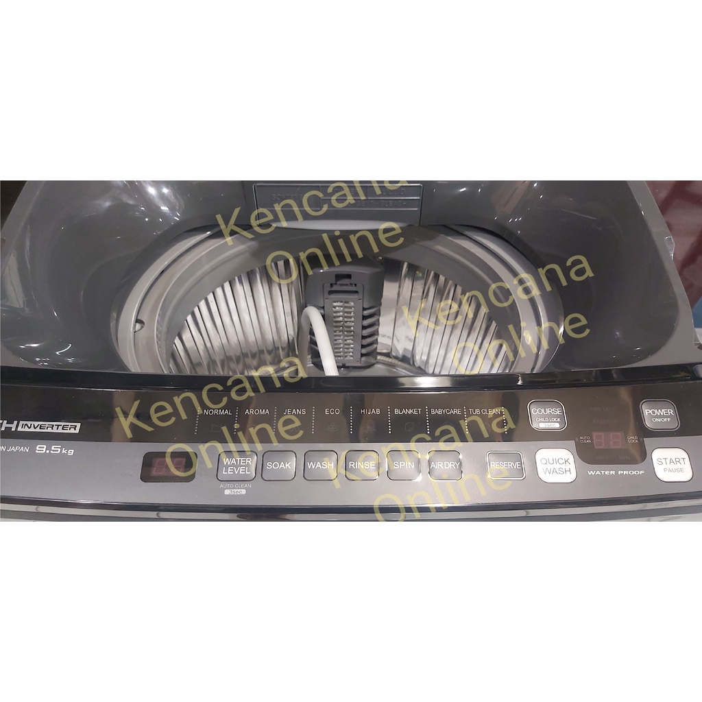 Mesin Cuci Sharp 1 Tabung 9.5 kg Mega mount ESM 9500 XT 9500XT ES-M9500 ES-M9500XT J-Tech Inverter Bandung Only