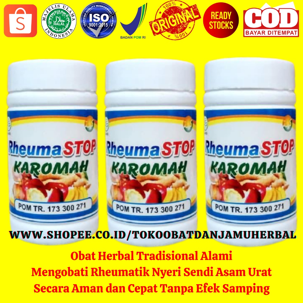 Paket 3 Botol Rheumastop Mengobati Rheumatik Nyeri Sendi Asam Urat