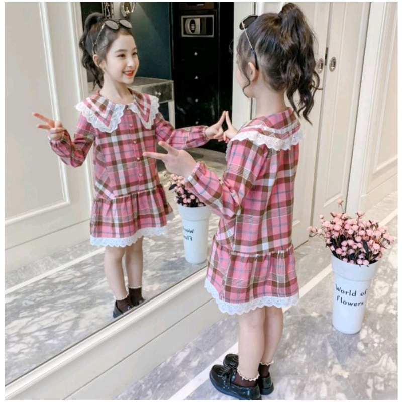0DRESS TUNIK KERAH FLANEL JUNIOR TUNIK FLANEL