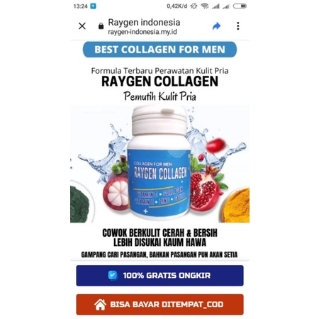 Raygen collagen obat pemutih badan pria
