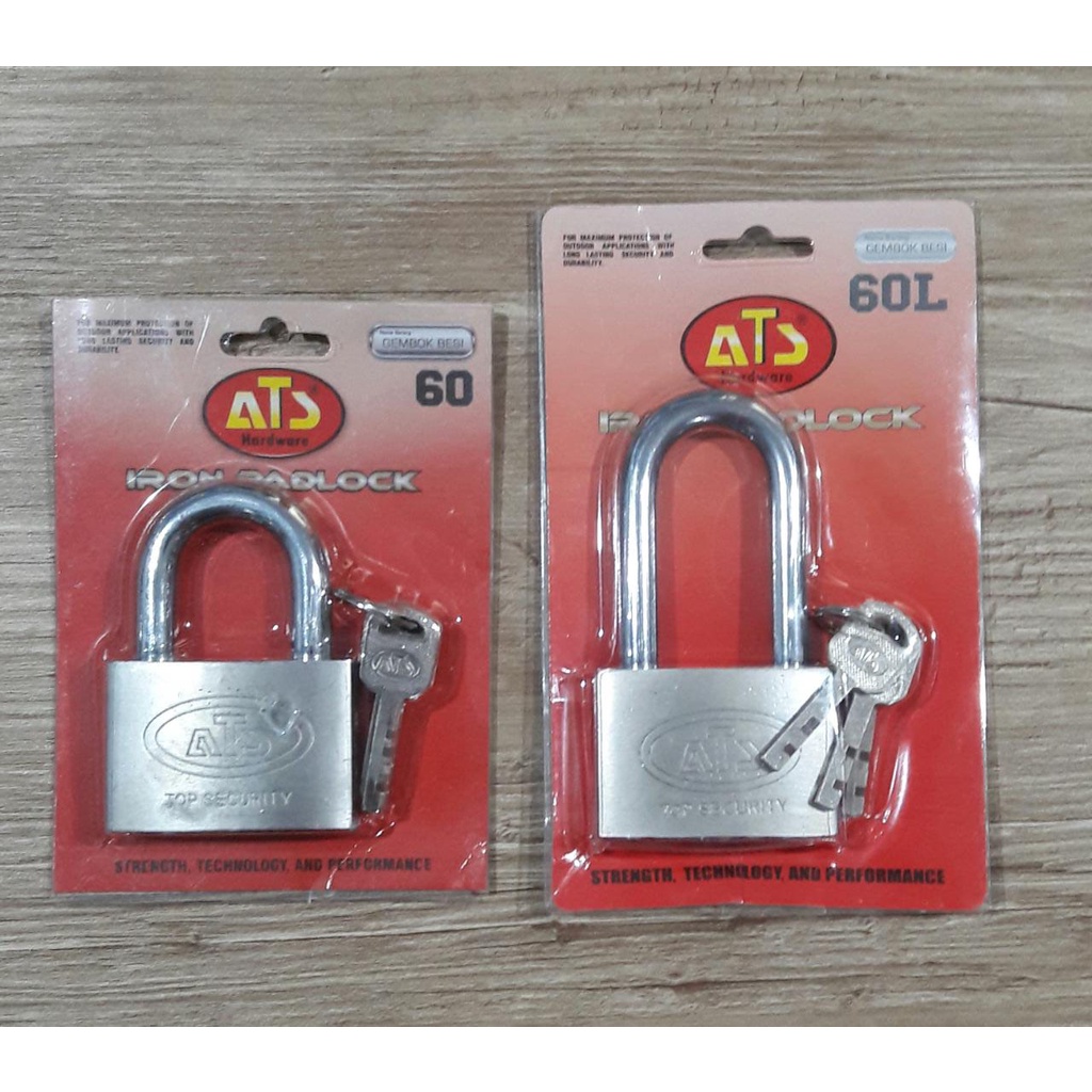 KUNCI GEMBOK PADLOCK ATS 30MM 40MM 50MM 60MM LEHER PENDEK / PANJANG