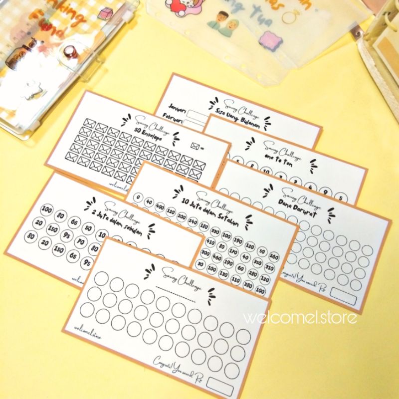 

NEW TEMPLATE MENABUNG TANPA LUBANG 2 SISI / ISI BINDER TABUNGAN / SAVING CHALLENGE