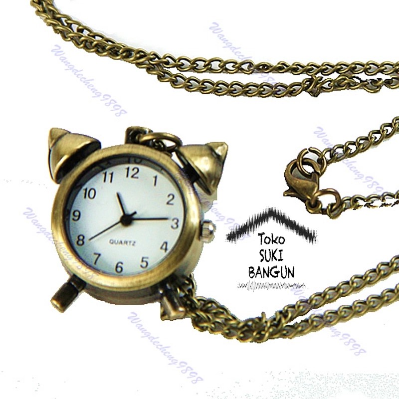 VARIOUS Pocket Watch Bronze Vintage Pendant Chain Kalung Jam Saku