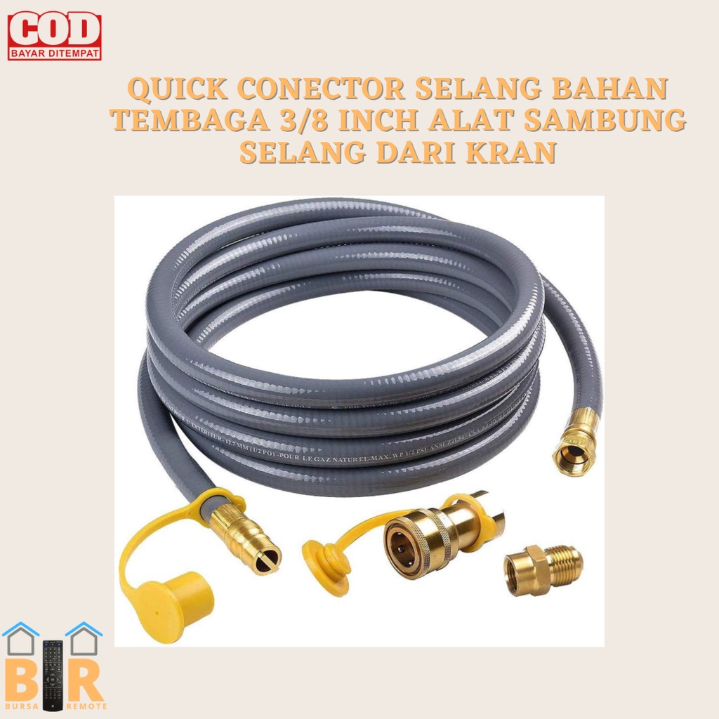 QUICK CONECTOR SELANG BAHAN TEMBAGA 3/8 INCH ALAT SAMBUNG SELANG DARI KRAN