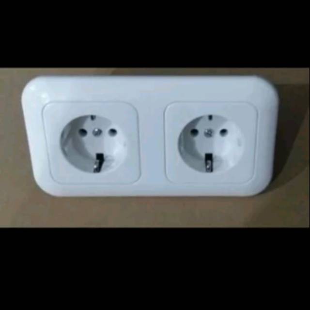 Stop kontak ganda double panasonic NCP stop kontak plus stop kontak panasonic putih wide seria