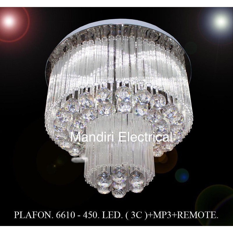 Lampu plafon led kristal / lampu hias / lampu kristal 6610-450