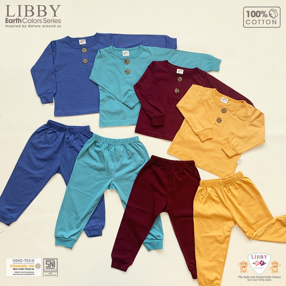 LIBBY EARTH SERIES 0-8 Tahun FAVE SET Stelan Oblong Panjang Celana Panjang (1Stel/pack) CBKS