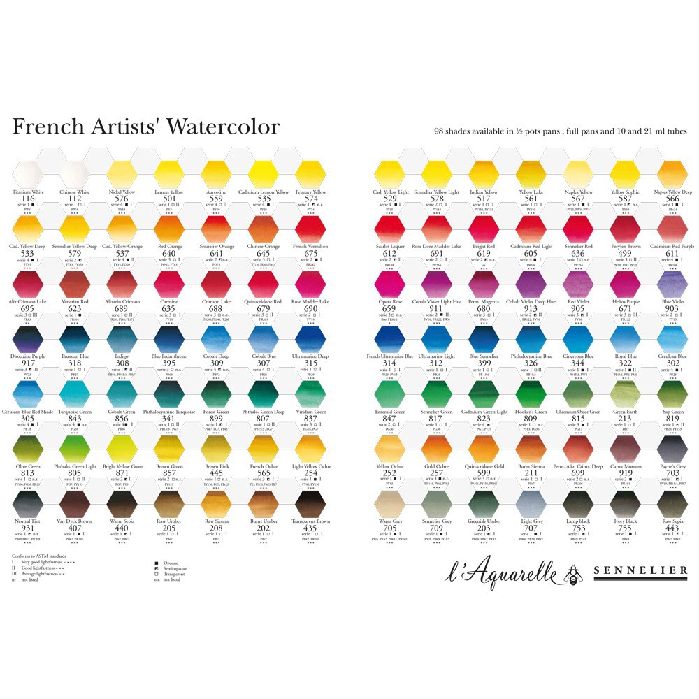 Sennelier L'Aquarelle - French Artists' Watercolor 10ml (1/2)