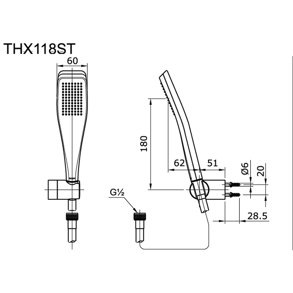 Hand shower TOTO THX118ST