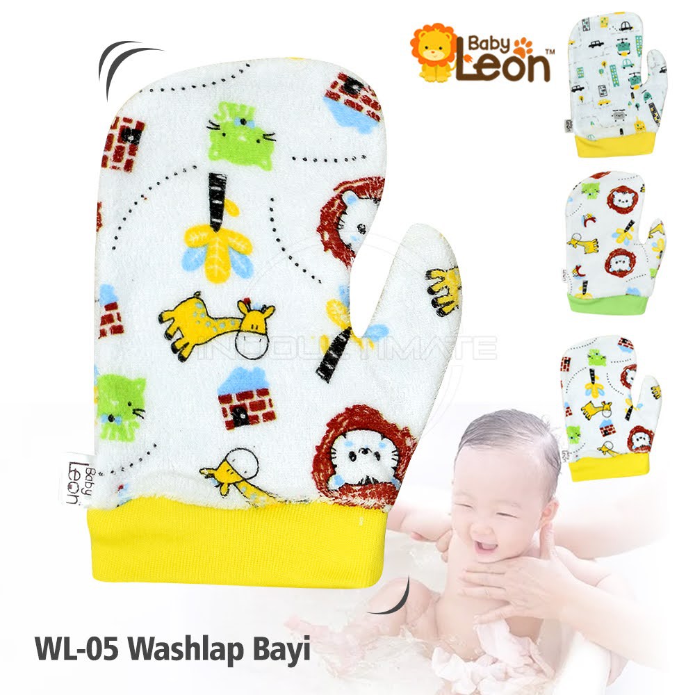 Waslap Handuk Bayi Jari BABY LEON Waslap Tangan Mandi Anak Bayi COTTON WL-05 Lap Mandi Bayi