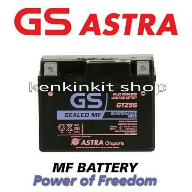 [DIJAMIN ASLI] AKI GTZ5S GS ASTRA