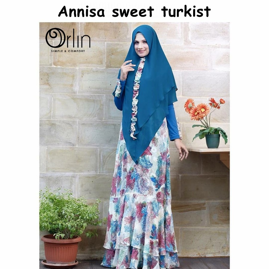 Dress Muslim Syari Annisa Set by Orlin Jawhara