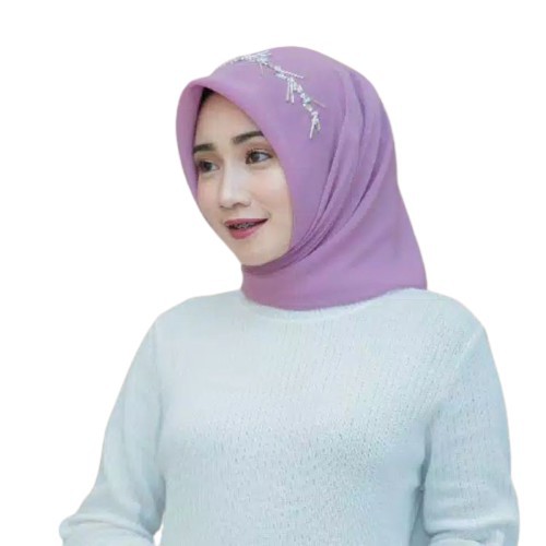 Hijab Segiempat Bella Lasercut Payet/Jilbab Bella Lasercut Payet