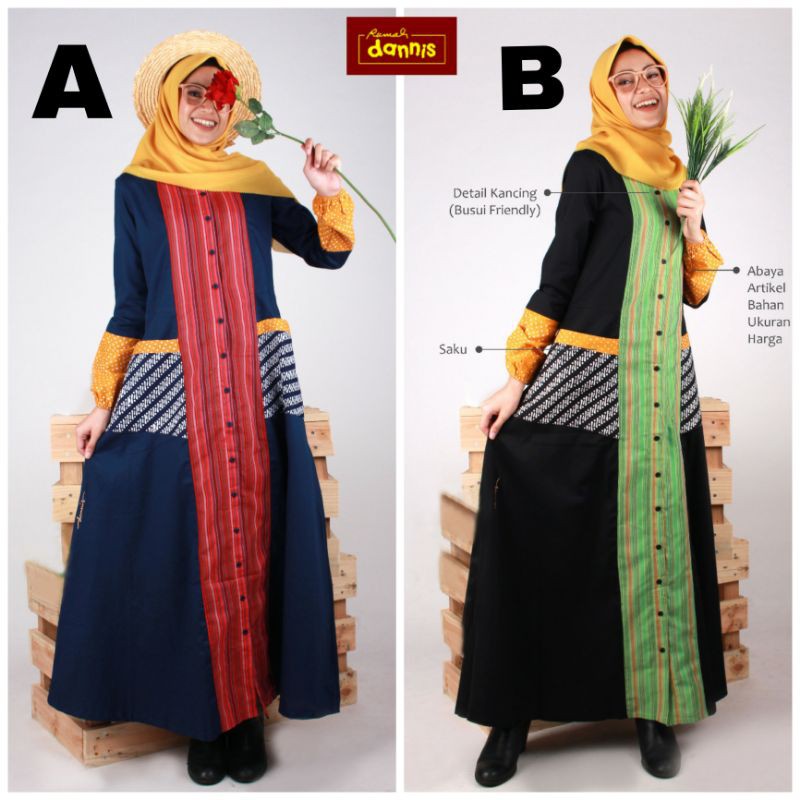  gamis  dannis  terbaru  A200216 by dannis  collection Shopee 