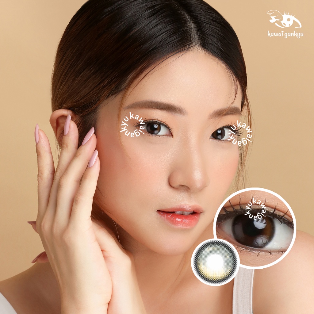 KawaiGankyu Softlens - Luina Cattie Black (1botol)