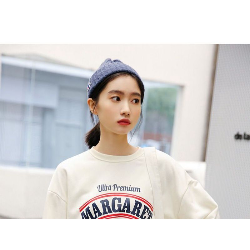 ANCW SWEETER PREMIUM CREWNECK SWEATER WANITA BARU MARGARET SWEATER BAHAN FLEECE KOREAN STYLE