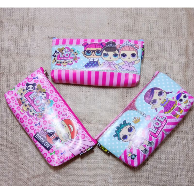 

119/120/121#LC 1PCS Dompet/pencase/Tempat pencil LOL/UNICORN/MOTIF Kayu Printing halus