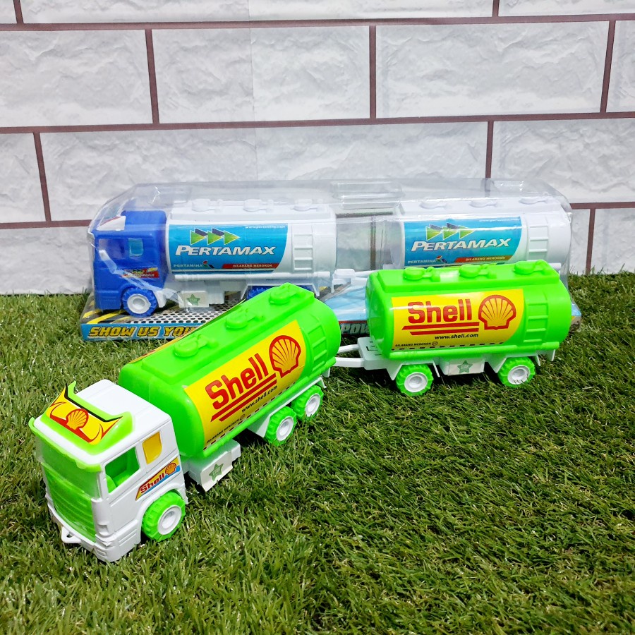 MAINAN TRUK GANDENG TANGKI MINYAK ANAK - MAINAN KADO ANAK