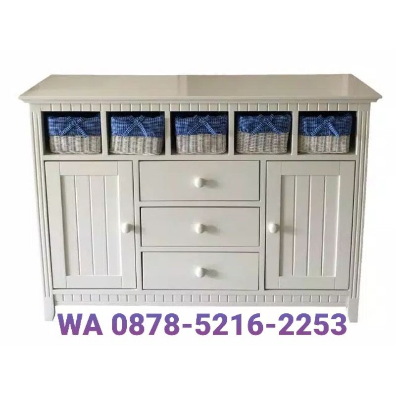 Berlin Door Cabinet Drawer Storage Minimalis Shabby Chic Shopee Indonesia