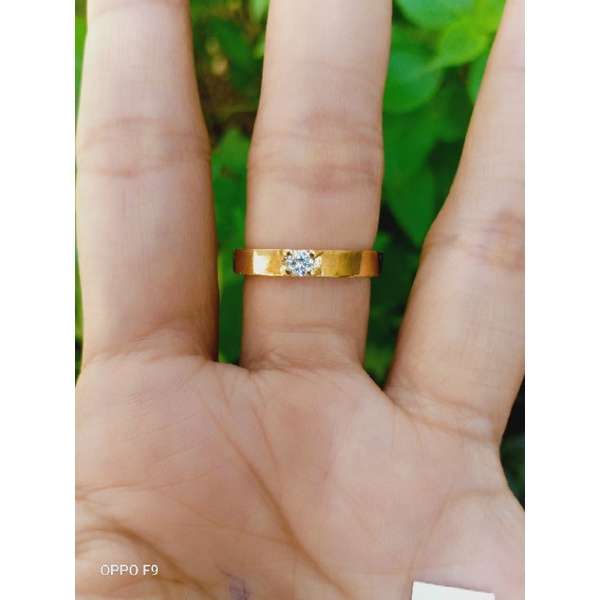 cincin perak cincin kawin perak asli 925 di lapisi emas 22karat