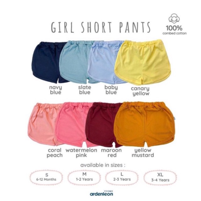 Arden &amp; Leon Girl Short Pants / Celana Pendek Anak Cewe - SALE