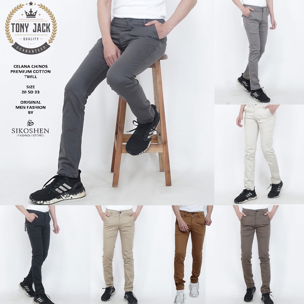 Celana Chino Panjang Pria Slimfit Original Tony Jack Celana Chinos Pensil