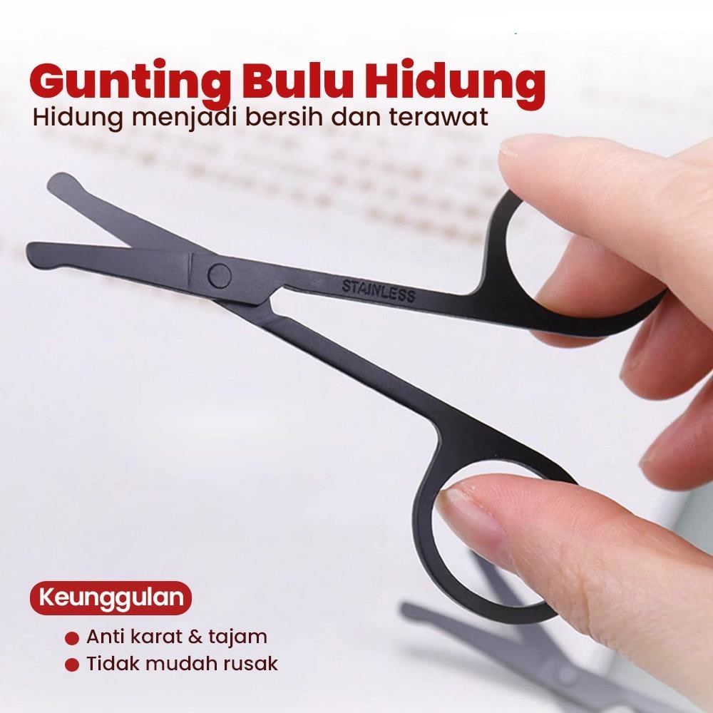 Gunting Alat Cukur Bulu Hidung Nose Hair Scissor Stainless Steel