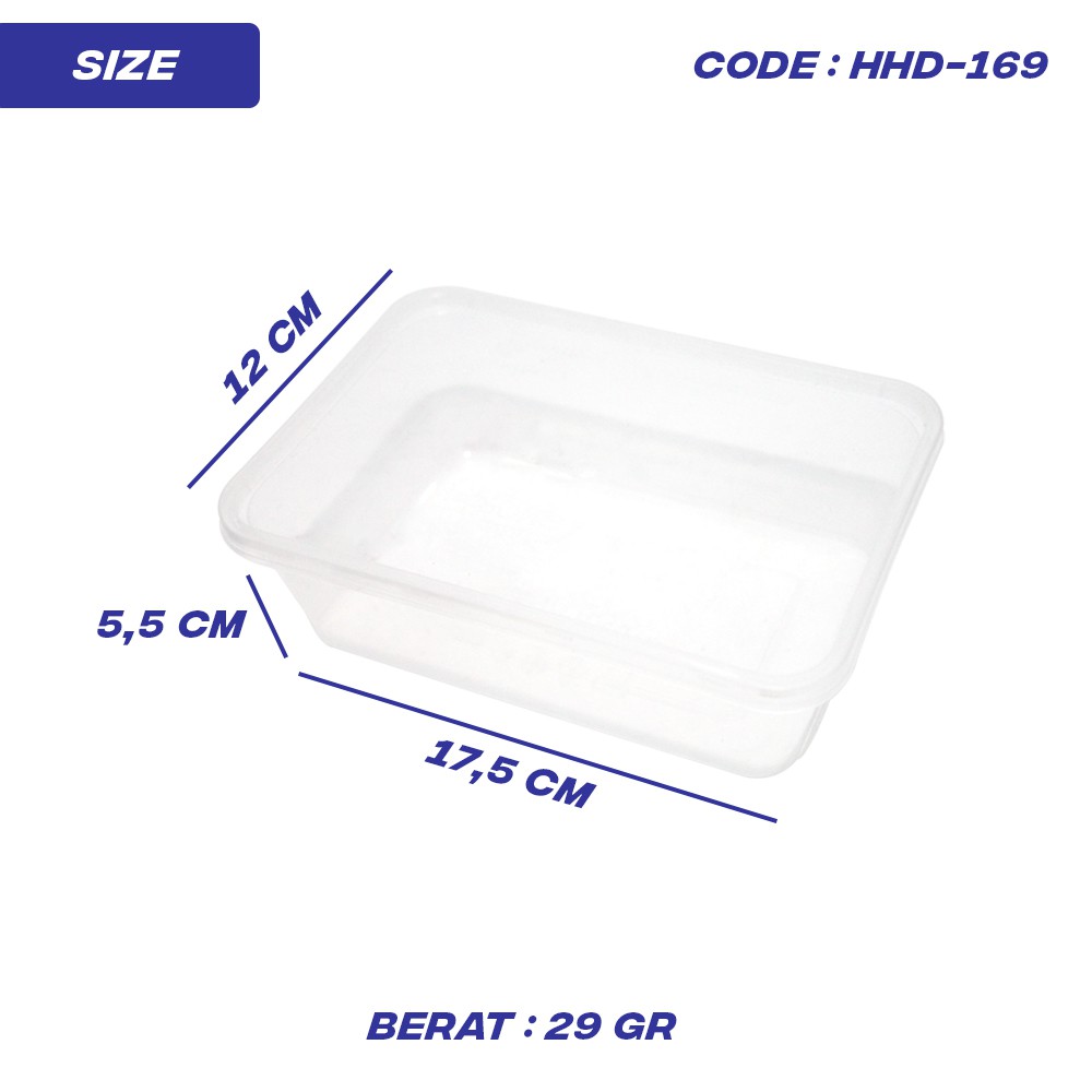 HHD-169 | PONG BOX - Kotak Plastik Makanan Box - Thinwall Container Food 750 ml