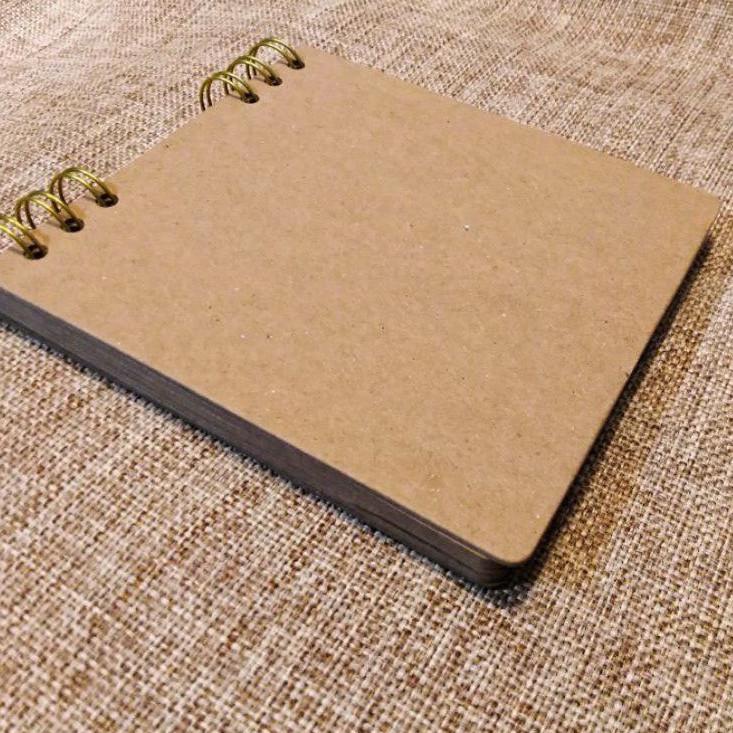 

[C0C➻] Blank Kraft Notebook (S) 14,5cmx14cm DP053 - Buku Tulis Kosong Bahan Daur Ulang LLReady ～ ➳