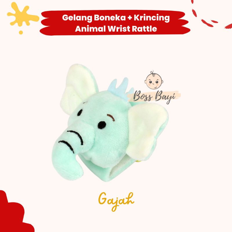 Mainan Gelang Boneka Bentuk Hewan / Rattle Gelang Bayi