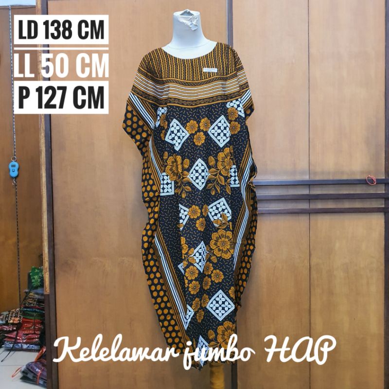 Daster HAP kelelawar jumbo sogan hitam