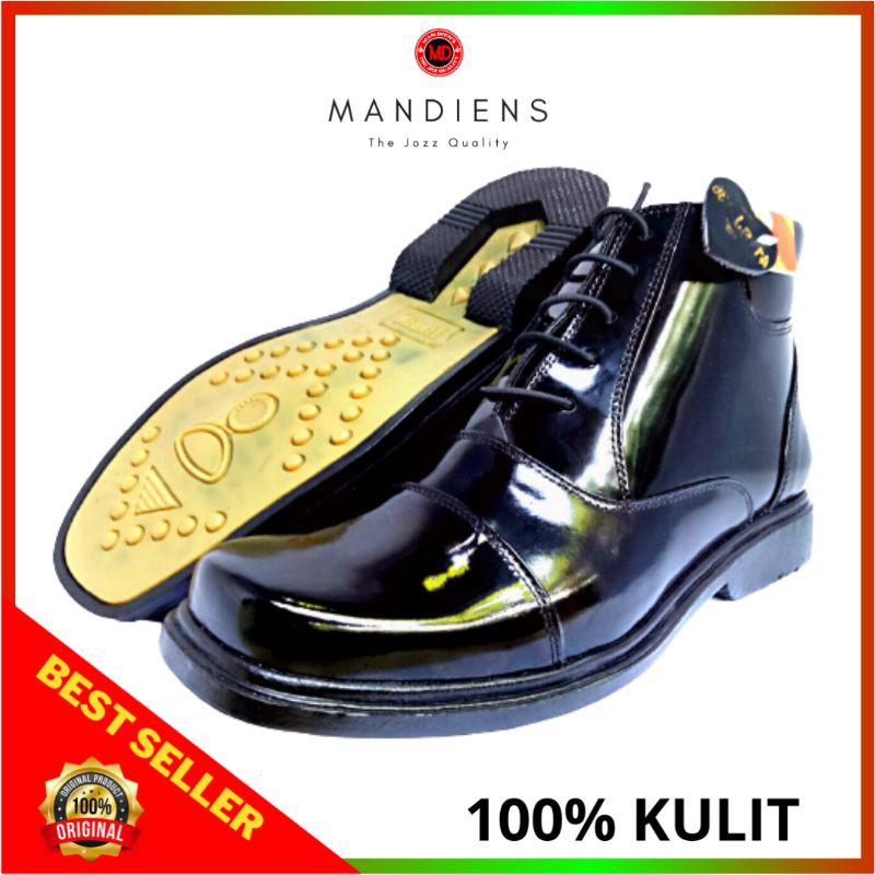 Mandiens - SEPATU PDH SJ.236-LUX Kulit Asli Ujung Tumpul Original Medali Export Quality