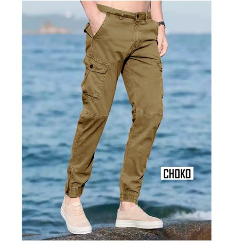 MOKOKOMO Celana Jogger Pria Moses Celana Celana Panjang Jogger Casual Jogger