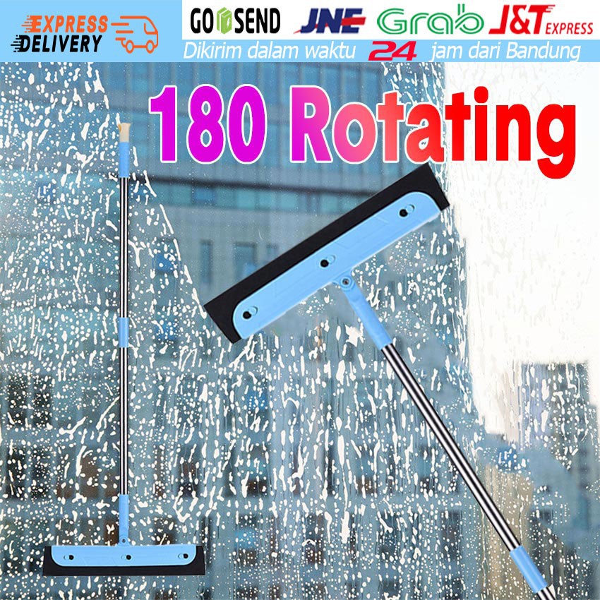 180 Degrees Magic Wiper Alat Pel Pembersih Lantai EVA Floor Wiper Pel Karet / Tarikan Air Lantai Bel