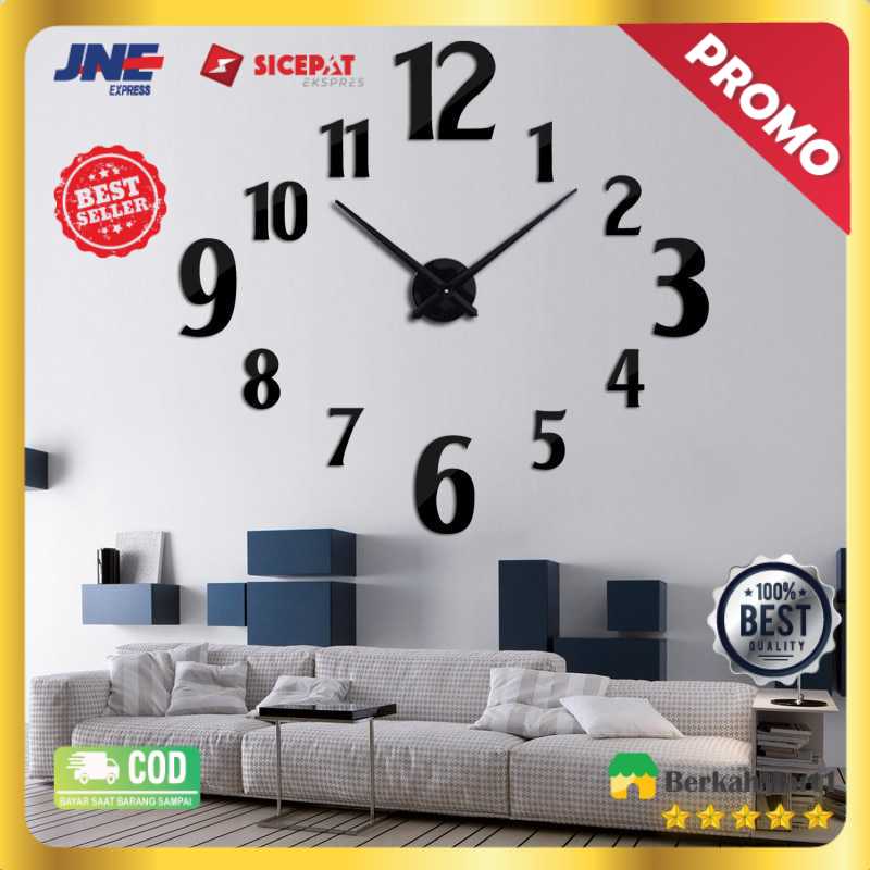 Taffware Jam Dinding Besar DIY Giant Wall Clock 100cm Number - DIY-107