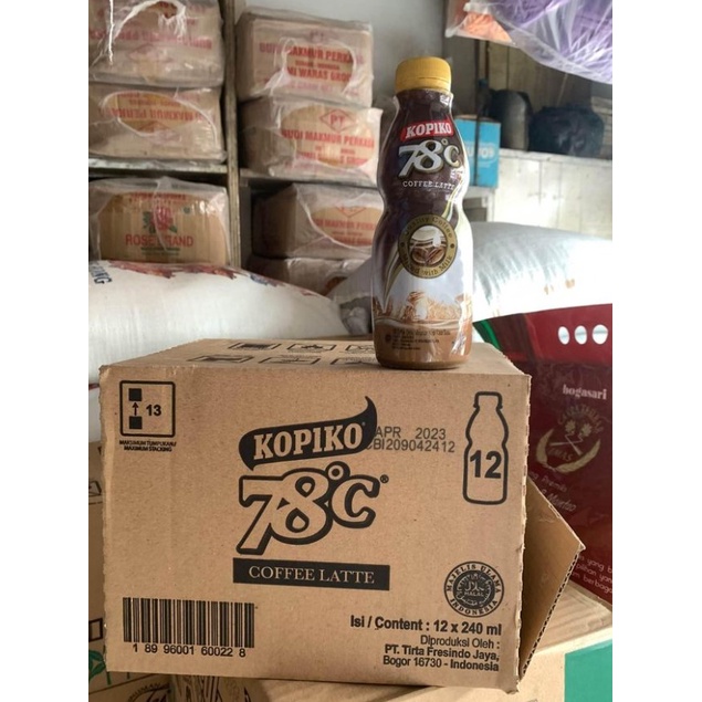 Kopiko 78c coffee latte 240ml 1 dus isi 12 botol