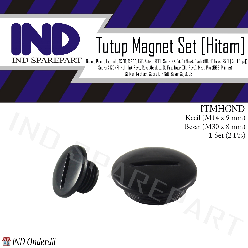 Tutup Block-Blok Magnet-Mesin Besar-Kecil Hitam Set Legenda/C 70-700