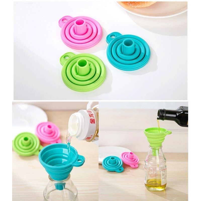 {HJ_888}Corong Lipat Kecil Bahan Karet Silicon Elastis Serbaguna
