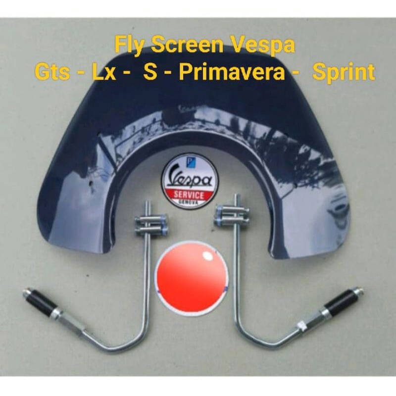 Aksesoris Flyscreen Winshield Buat Vespa LX S Primavera GTS S125iGet & Sprint Aksesoris Vespa Modern
