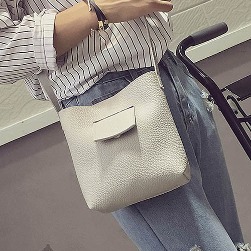 tas selempang fashion wanita sling bag cewek korea kulit simple (2I4) bta346